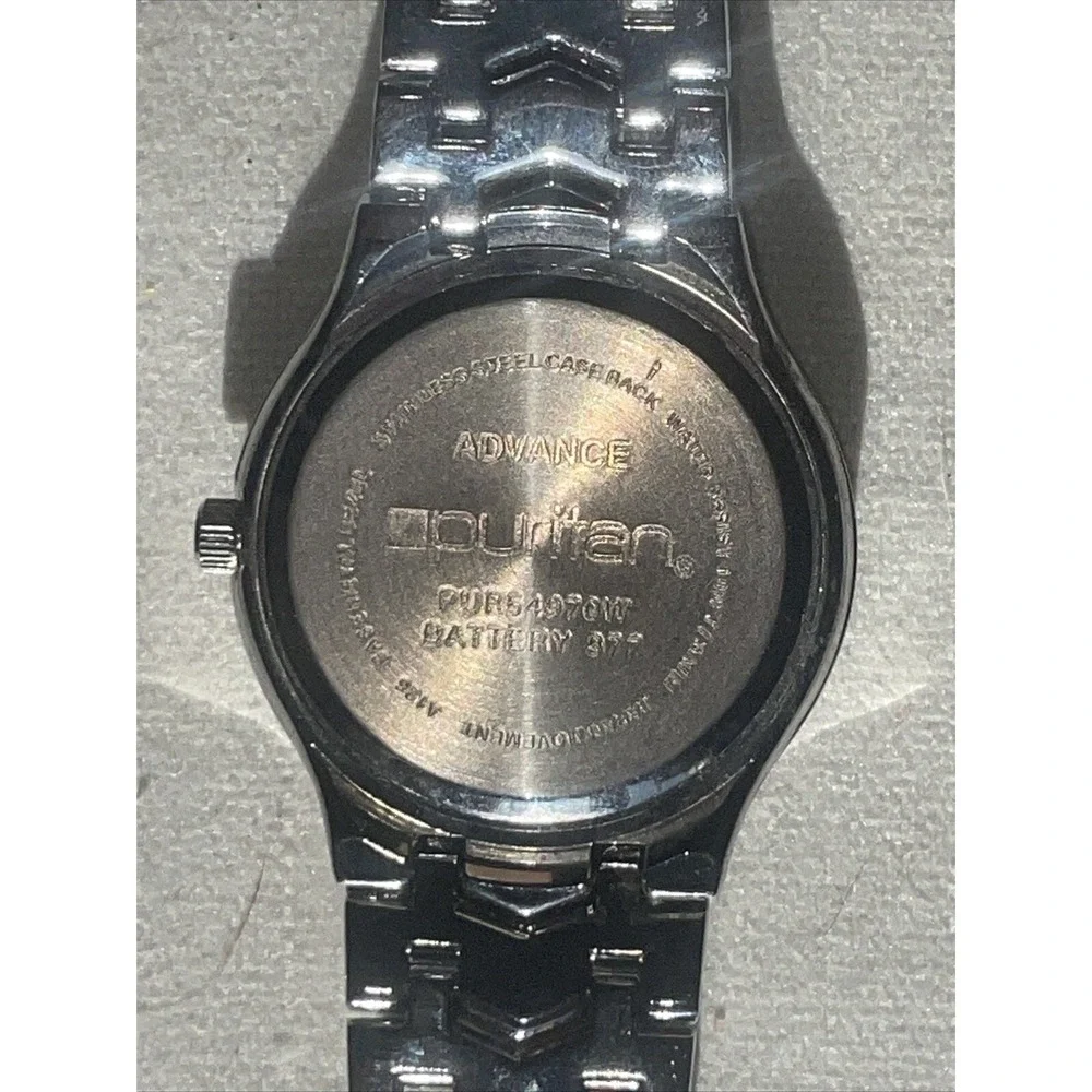 Mens Watch Puritan Advance, Date Day Of Week, Glow Hands And Numerals - New Batt